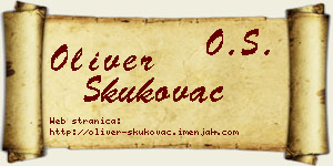 Oliver Skukovac vizit kartica